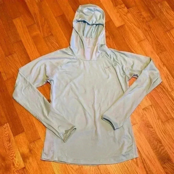 Nike Running Dri-Fit Light Blue Size Small Women’s Ling Sleeve Hoodie. - Picture 1 of 15